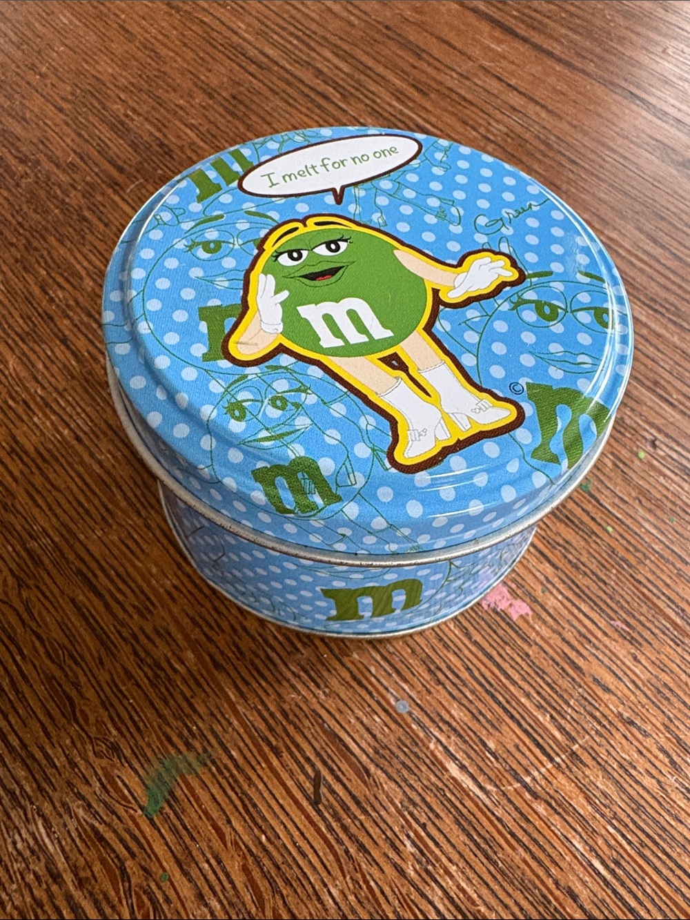 M&M’s Green Round Tin Canister